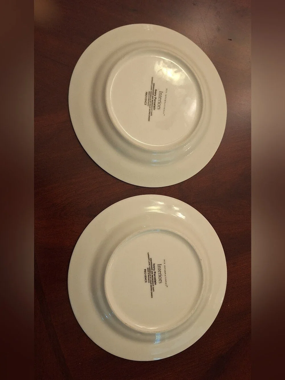 PTS International Interiors Porcelain Set of Floral Plates Provence Discontinued